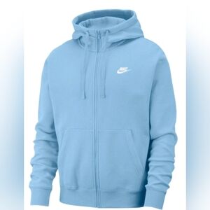 Light Blue Men's Sportswear Club Fleece Full-Zip Hoodie (L)